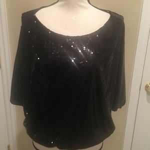 Joyce Leslie Black sequins top